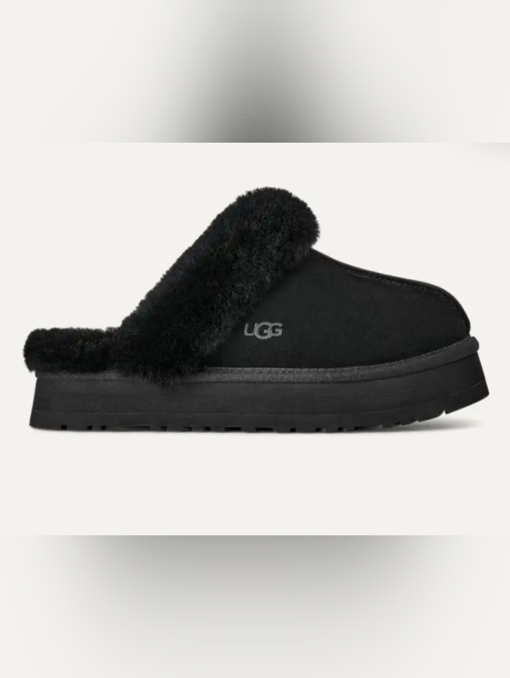 Black platform UGG slippers Disquette